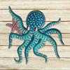 Holz Oktopus Wanddekoration See Strandhaus Badezimmer Ozean Wandkunst Küsten Nautisch Meerestier Hängendes Ornament
