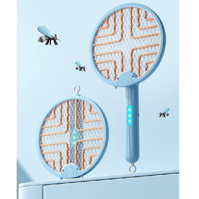 2 In1 Foldable Electric Mosquito Swatter Mosquito Attracting Light Repelling