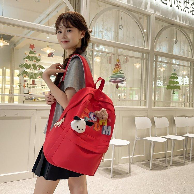 Schoolbag Japanese campus niche fashion simple letters versatile large capacity schoolbag junior high school high school student backpack