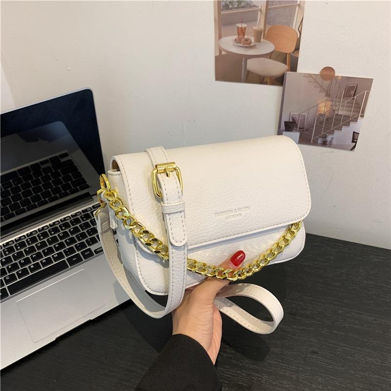 Today's Popular Small Square Bag Women's Tide Lychee Pattern High-end Texture Niche Chain Single Shoulder Messenger Bag Women's Summer