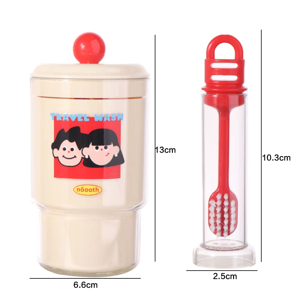 Kreativer Zahnputzbecher mit integrierter Zahnbürste und Aufbewahrungsbox für Zahnbürsten, Camping