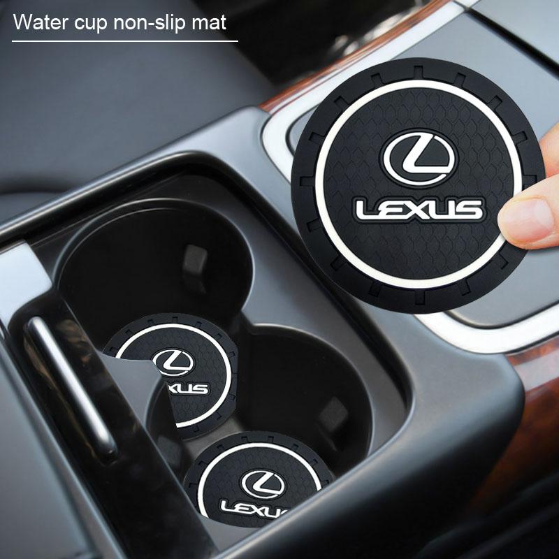Car Anti Slip Coaster Anti-noise Water Cup Pad Cushion Car Styling For Lexus ES RX NX LS UX LM LX GX LC RZ IS CT GS RC HS SC LBX