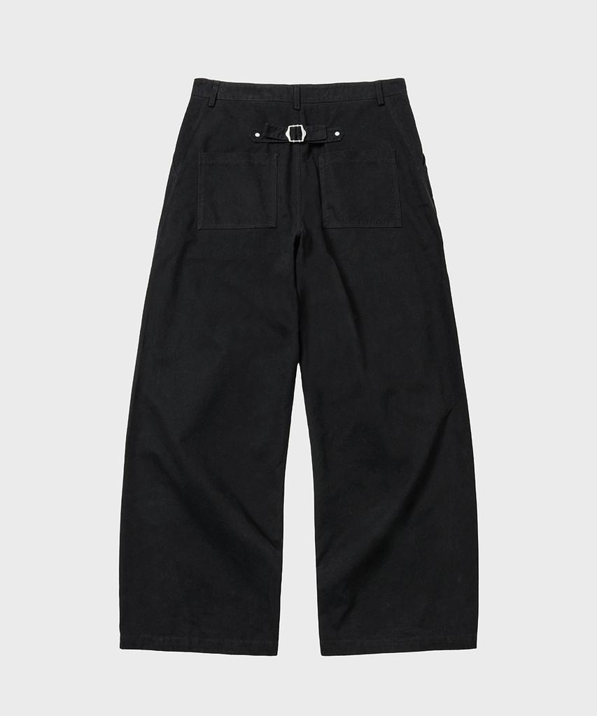 HOOVES Cinch Back Curved Washed Pants [Black]