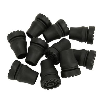 10 pezzi di punte per stampelle, piedini antiscivolo in PVC di ricambio per sedia da bagno, WC e deambulatore, 22 mm