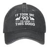 90th Birthday Baseball Cap Funny Thumbs Up Graphic Washed Cotton Adjustable Outdoor Dad Hat