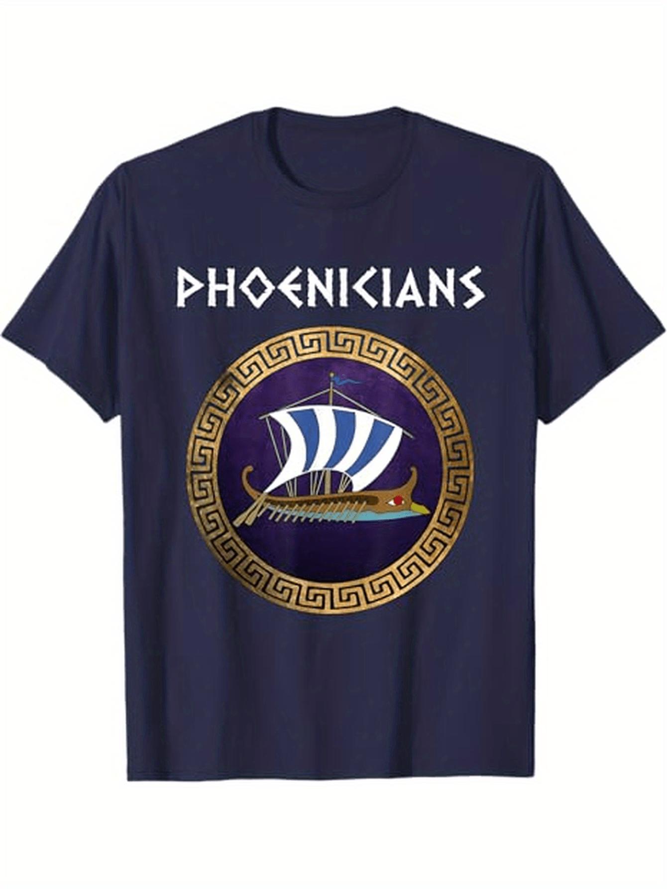

Phoenicians Ancient Civilization Ship Symbol TShirt 100 Cotton ONeck Short Sleeve Summer Casual Mens Tshirt Streetwear 4XL