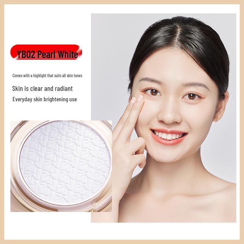 MYG Golden Oil-Control Setting Powder with Lambskin Puff: Solid Highlighter & Honey Loose Powder, Oil-Absorbing, Non-Water-Absorbing.