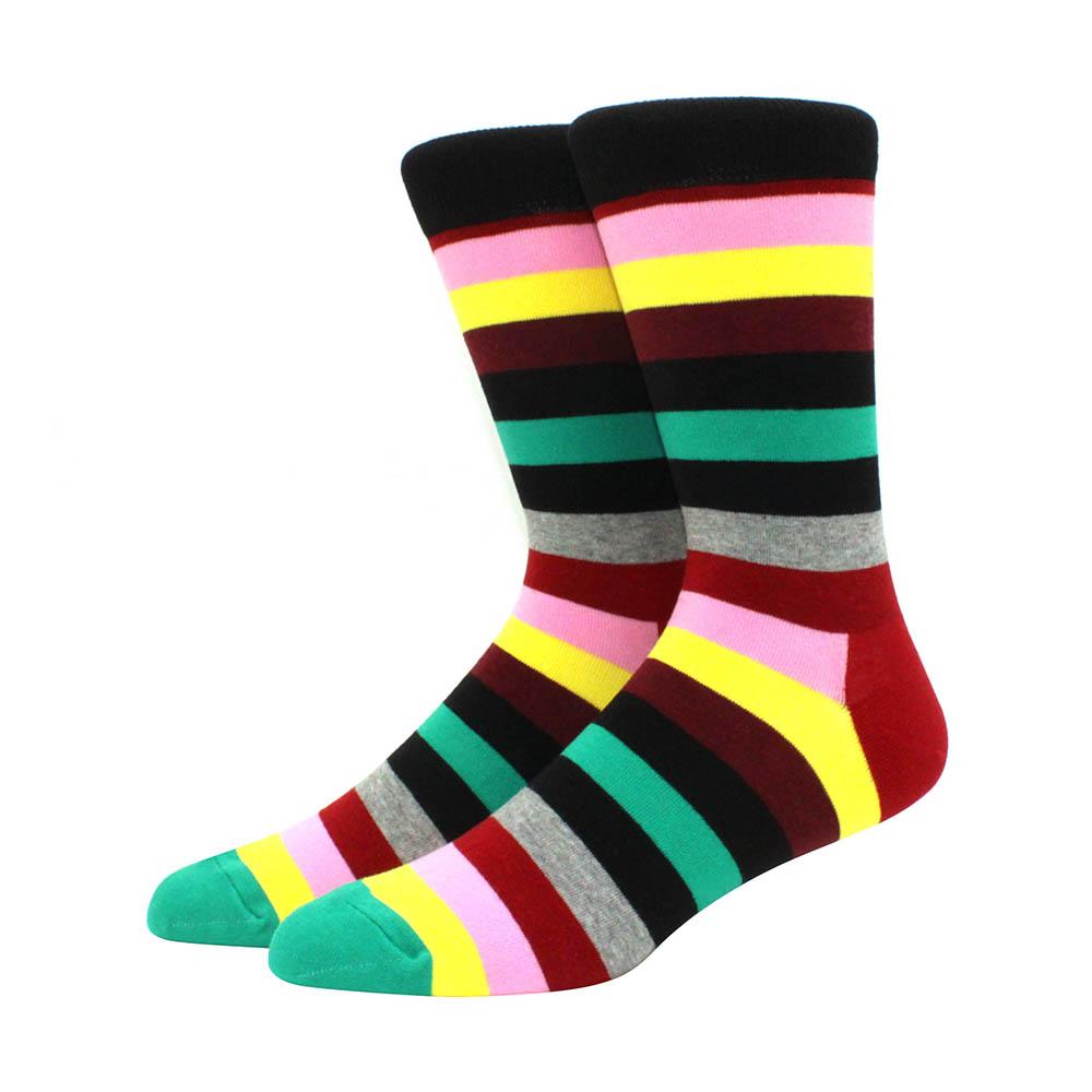 High quality geometric pattern men's socks irregular polka dot casual calf socks