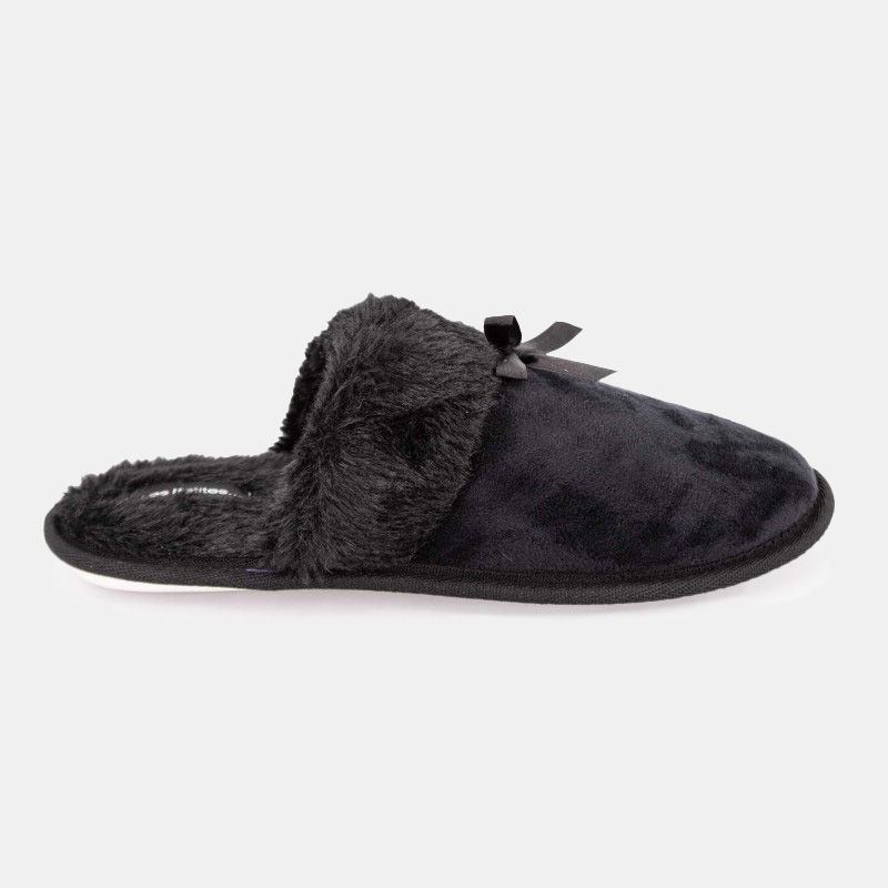 Pantofle z umělé kožešiny s mašlí Carmeline Woman LES PETITES...PARIS