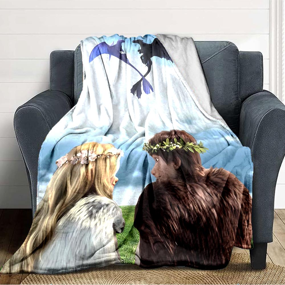 1pc Toothless1 Blanket, Gift, for Men and Women, Soft Blanket, Good for Sofa Bed Couch Travel, Lightweight Flannel Blanket