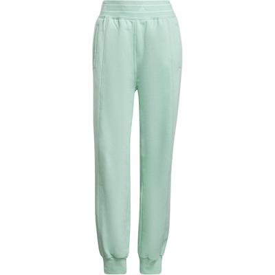 Calças Stella McCartney Cor Sólida Cintura Alta Malha Calças Esportivas Feminino Calças de Baixo Verde Fosco HG1329