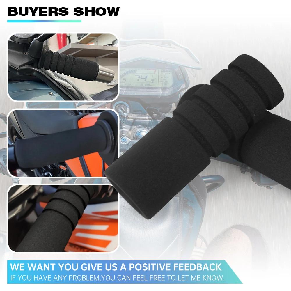 Universal 7/8" 22mm Motorcycle Anti-slip Handlebar Grips Sponge Cover Comfortable Motocross Off-road Electric Bike Handle Bar Co