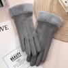 Unisex Fleece-Lined Suede Gloves for Outdoor Cycling and Driving - Cold-Proof, Touchscreen-Enabled for Autumn and Winter.