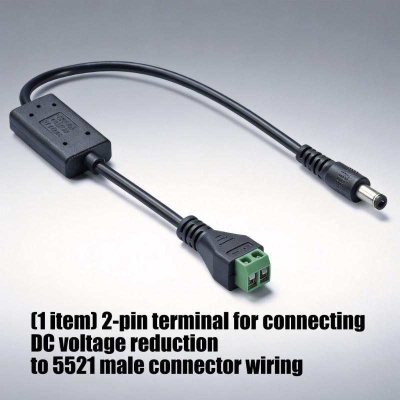 Quality PVC DC5V-25V to 5V Power Converter Cable From 2Pin To DC5.5x2.1mm Male Power Supply Cord For Electronics