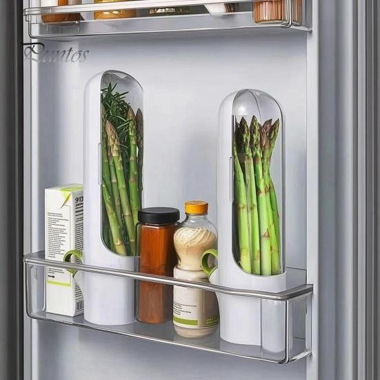 Plant Stem Hydrator Herb Saver for Refrigerator, Pods Cilantro Containers Refrigerator Side Door Storage Fresh Keeper Parsley Asparagus Kitchen