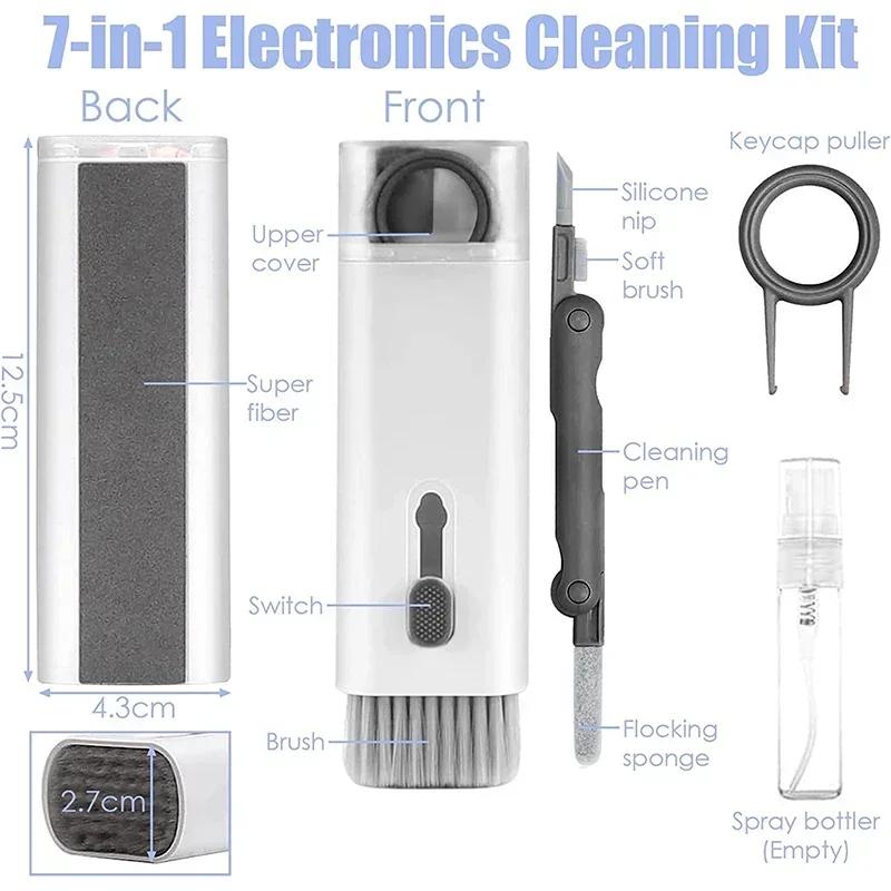 2025 New Multifunctional Cleaning Kit Laptop Keyboard Cleaning Brush Mobile Phone Screen Cleaning Bluetooth Headset Cleaning Pen