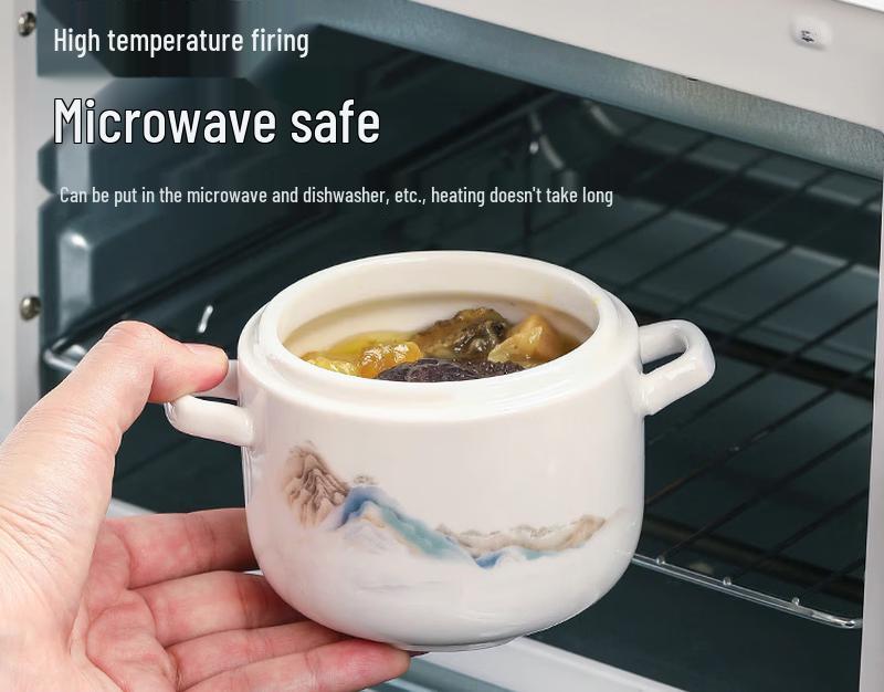 Hanyou Harmony Keramik-Schmortopf mit zwei Henkeln und Deckel