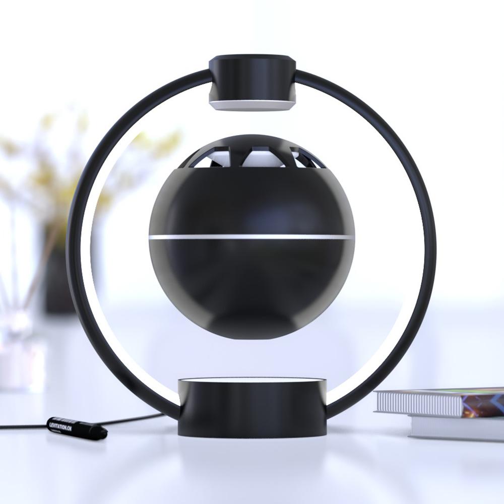 

Magnetic Levitating Bluetooth Speaker Wireless Bluetooth with LED Lights, Unique Christmas Birthday Gift, Home Office Decor UK Plug чорний