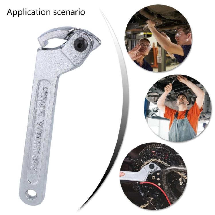 Adjustable Pin Spanner Wrenches Tool Spanner Nut Wrenches Tool Coilover Hook Wrenches 3/4-2"(19-51mm)