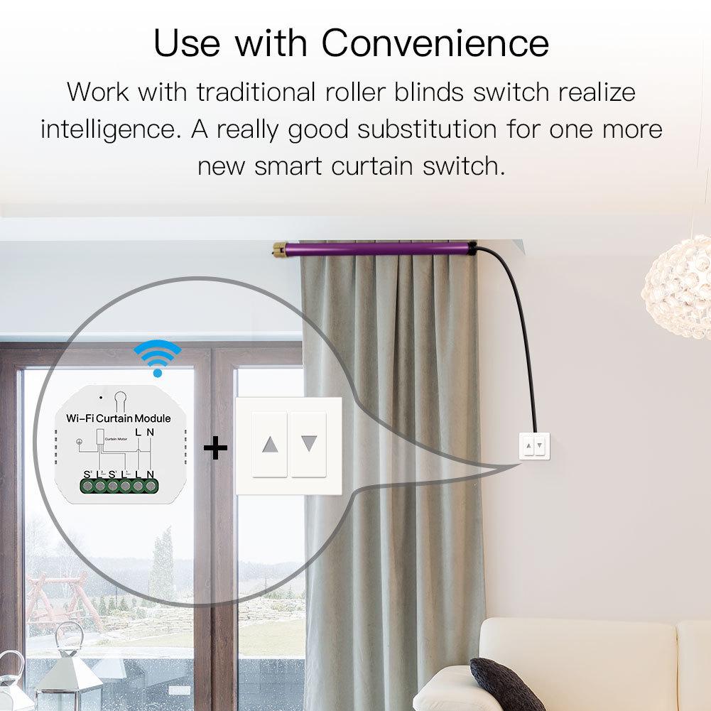 Graffiti Smart WiFi Curtain Switch with Remote Timer & Alexa Compatibility