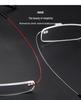 Ultraleichte randlose Lesebrille für Herren & Damen - Stilvolles High-End-Design für mittelalte und ältere Benutzer