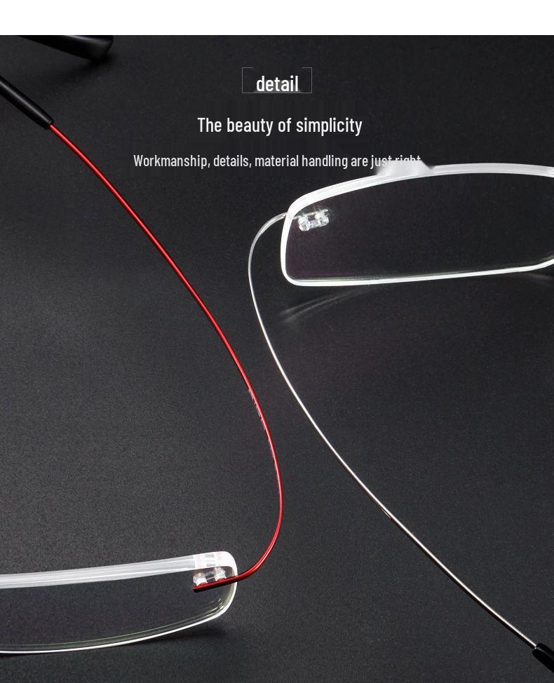 Ultraleichte randlose Lesebrille für Herren & Damen - Stilvolles High-End-Design für mittelalte und ältere Benutzer