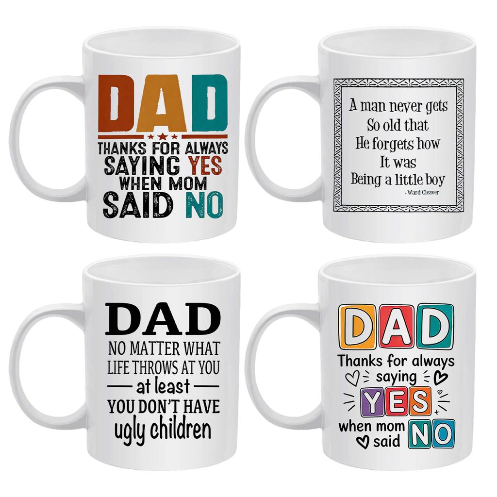 Father's Day Mugs, Available In Four Fun Designs, Perfect For Father's Day Gifts