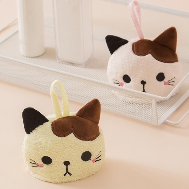 Hanging Hand Towel For Home Use Cartoon Coral Fleece High Absorbency And Softness Hangable Towel Convenient
