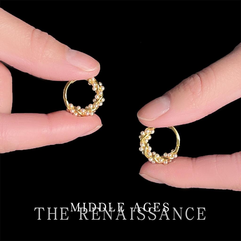 Французские жемчужные серьги персонализированные нишевые серьги литературные и элегантные серьги