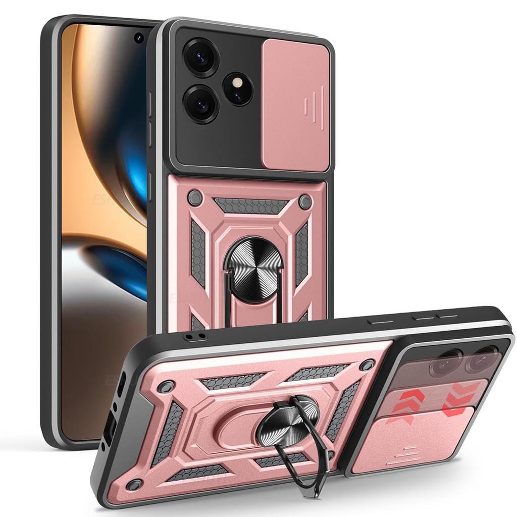 Kryt na telefon Armor pro Realme GT 7 GT 7T GT7 5G Ochrana objektivu s kroužkem Magnetický stojánek Coque Fundas Capa