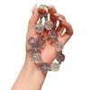 Crystal Transparent Bowknot Beaded Exquisite Flower Short Wrist Pendant Phone Case Earphone Bag Accessories Keychain