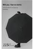 PARACHASE Windproof Auto Open/Close Umbrella with Wooden Curved Handle and Ten Ribs for Two People