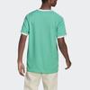 Adidas Striped Logo Print Crew Neck T-Shirt Men Tops Green HE9549