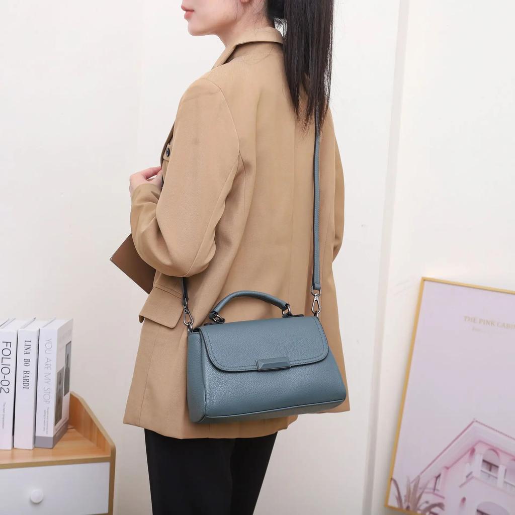 Female Genuine Leather High Quality Shoulder Bag, Ladies' Retro Fashi Crossbody Bag, Classic Practical Women's Handbag