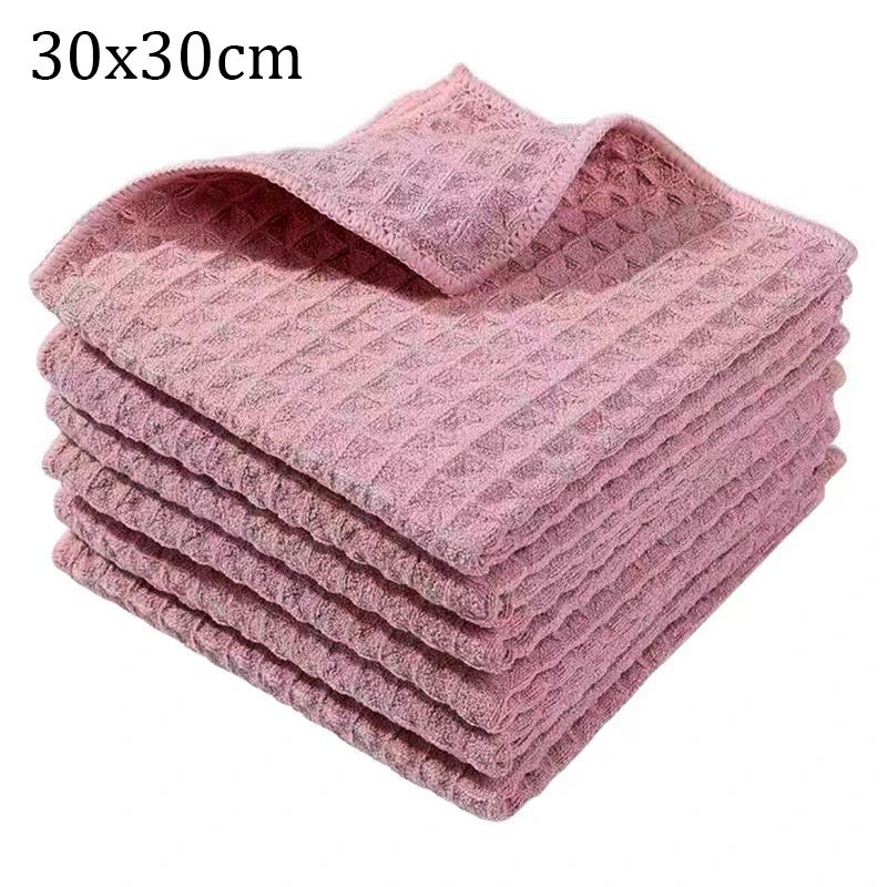 10Pcs Super Absorbent Barista Bar Towel Microfiber Dish Towel Waffle Absorbent Barista Bar Kitchen Cleaning Cloth Cleaning Towel