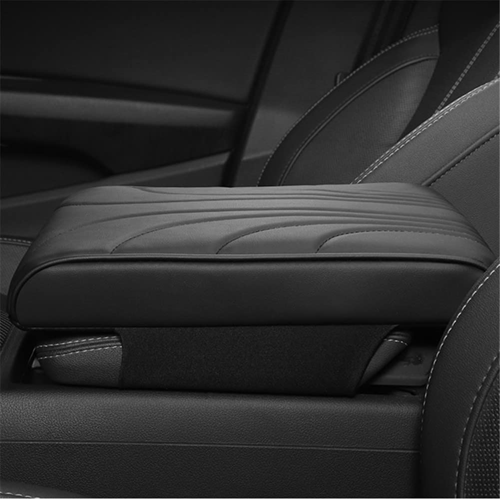 Raksonic Car Armrest Console Box Armrest Console Pad with Memory Fatigue Easy Suitable for Driver and Passenger Black Pad, Waterproof, Reducing,