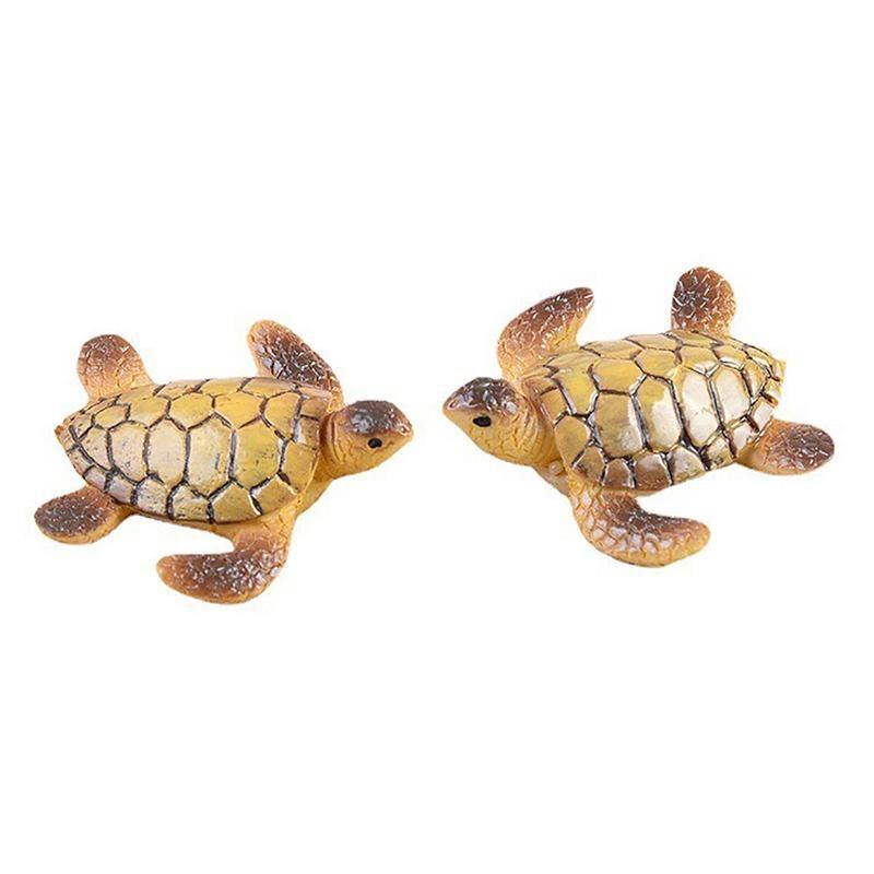 3PCS   Mini Animal Model Resin Ornaments Aquarium Fish Tank Home Landscape Decoration