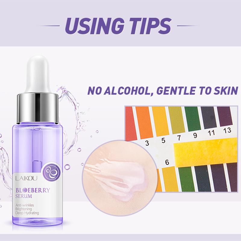 Blueberry Serum Face Care Hluboce hydratační esence redukuje vrásky na obličeji Péče o pleť Zlepšuje pleť obličeje