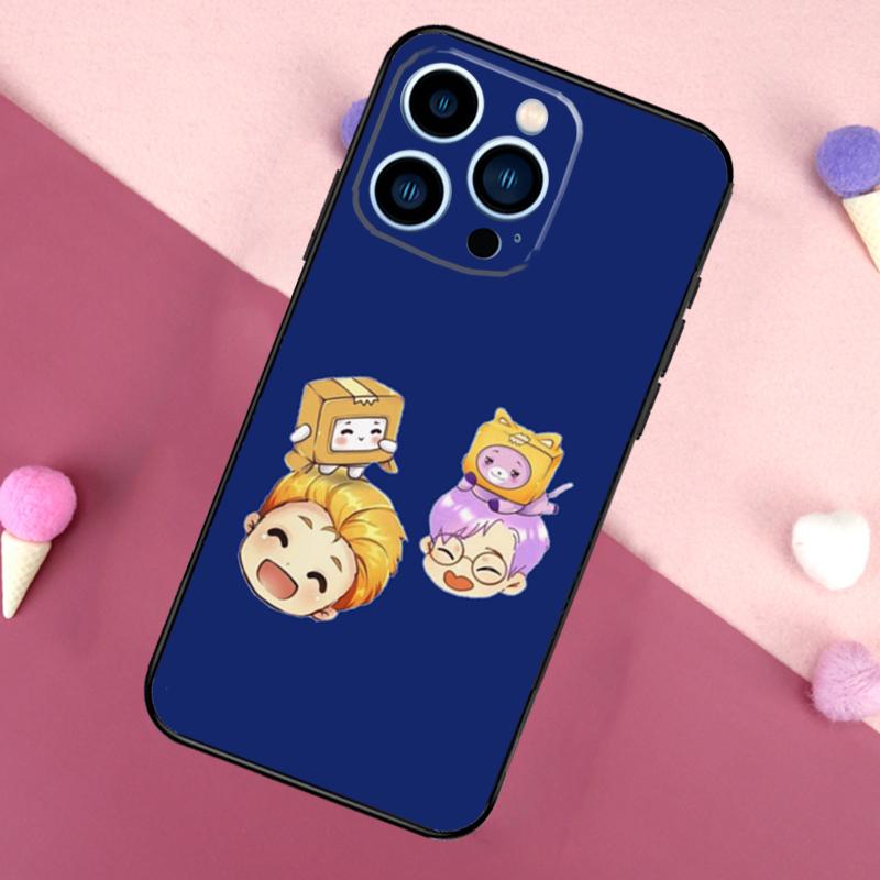 Lankybox Cute Phone Case For iPhone 13 12 11 14 Pro Max Mini X XR XS MAX 14 Plus Cover