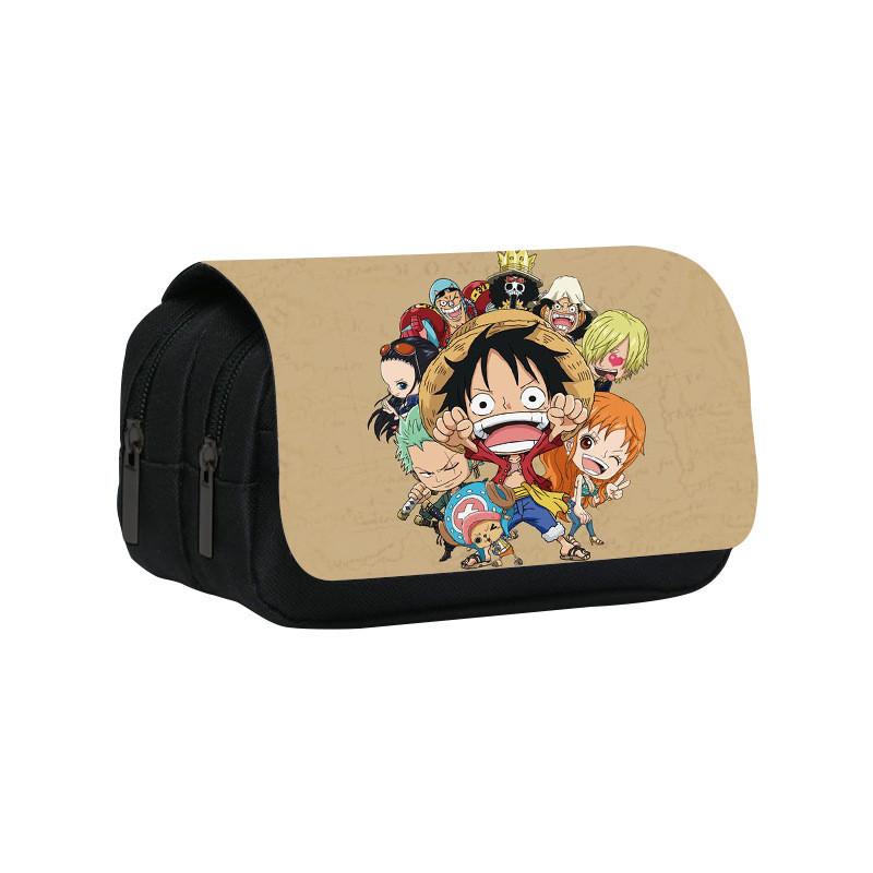 One Piece Dual Compartment Pencil Bag With Waterproof Material For School Use