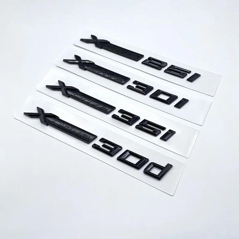 3D ABS Chrome Black Fender Letters SDrive20i XDrive20i XDrive28i XDrive30i XDrive20d Emblems for BMW X3 Car Trunk Logo Sticker Uq2