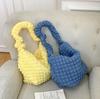 Petit Choux Shoulder Bag Popcorn Bag Ruched Pokopoko Large Capacity Lightweight Commuting to School Korea [PETITCHOU] Women's