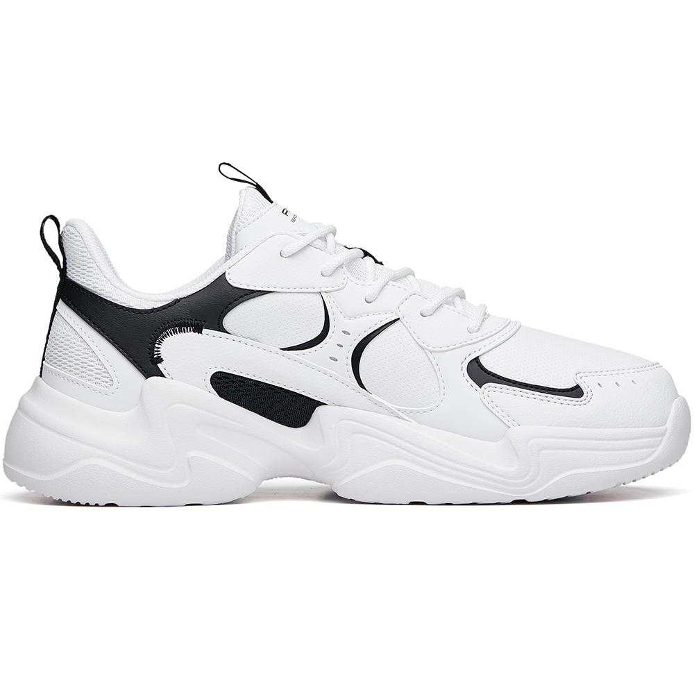 Anta Life Collection Leather Upper Textile, Synthetic Leather Slip Resistant Abrasion Resistant Low Top Chunky Sneakers 111938822R-16