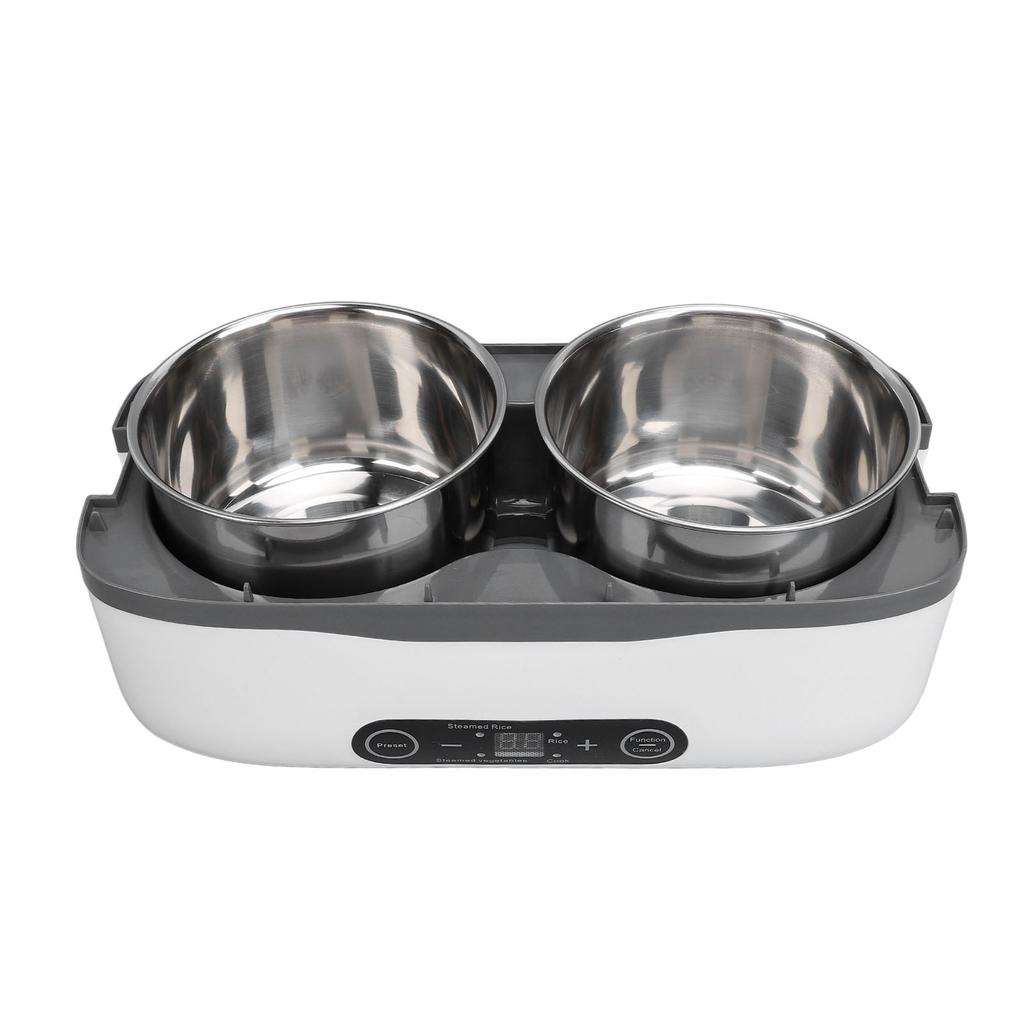 Electric Heated Lunch Box Intelligent Reservation Steaming Portable Stainless Steel Individual Inner