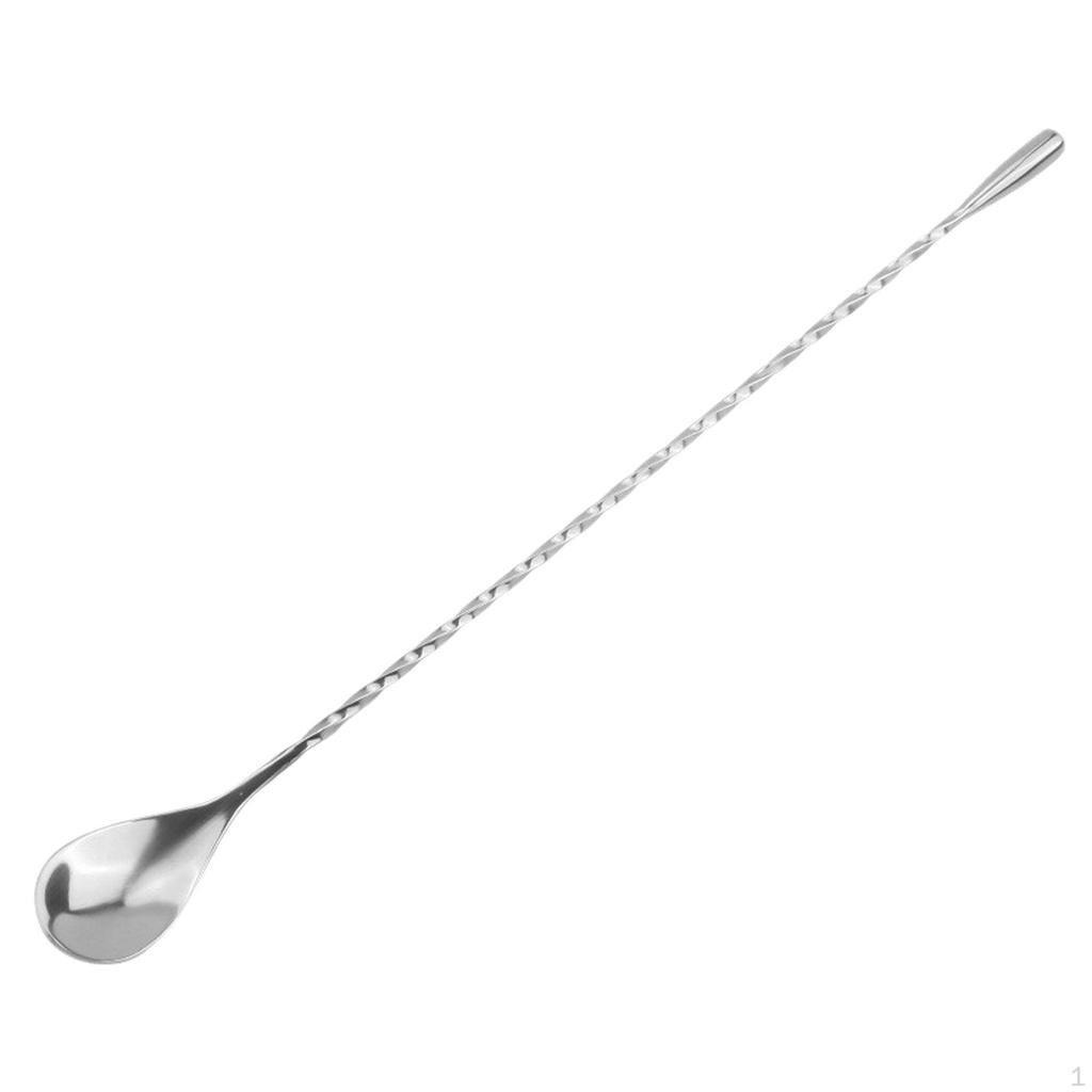 -Stirrer, Stainless Steel, Spoon, Stirrer, Stirring 12 Inches, for Tea, Drinks, Ice Cream,