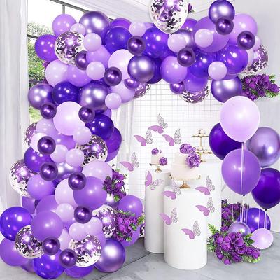 Stilvolle Geburtstagsparty Lila Ballon Girlande Dekoration