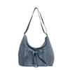 Nylon Shoulder Bag For Women With Wrinkled Dimple Design And Zipper Closure For Casual Travel