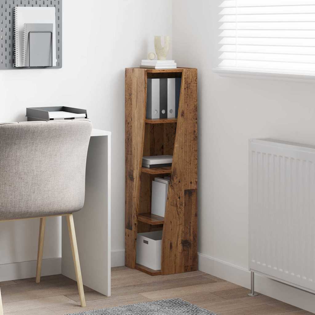 Corner Cabinet Reclaimed Wood Look 27.5 x 27 x 102 cm Particleboard