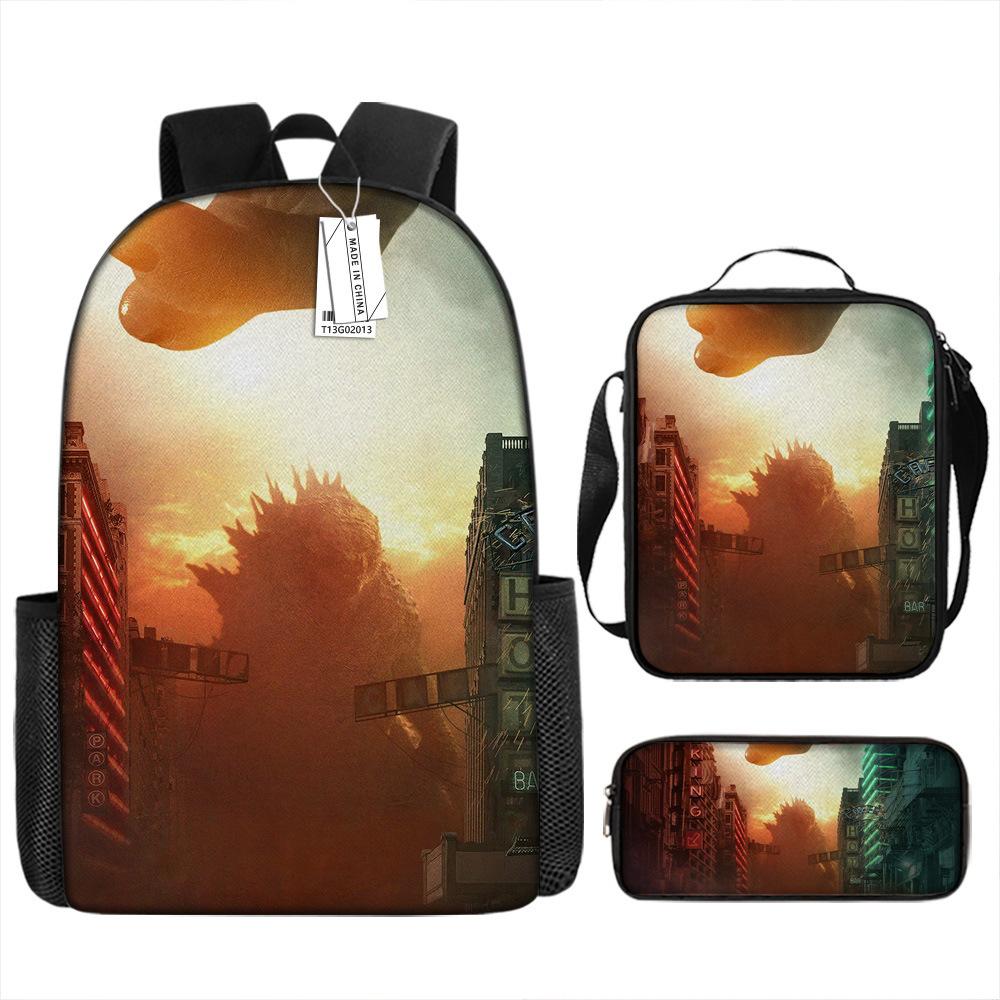 Godzilla Godzilla Student School Bag Cartoon Children Backpack Satchel Anime Trend