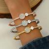 Manufacturer Direct Sales European and American Geometric Design Versatile Trendy Design Diamond Inlaid Bracelet for Women
